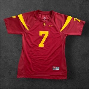 Nike USC Trojans Womens Size Small Football Jersey Number 7 Red‎ Yellow